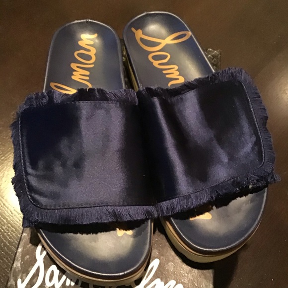 Sam Edelman Shoes - COPY - Sam Edelman mares slides dark blue EUC